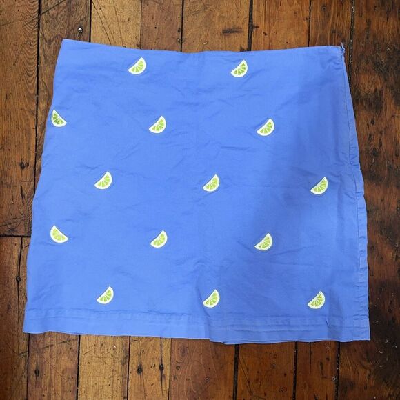 Vineyard Vines Dresses & Skirts - Vineyard Vines Lime Embroidered Skirt‎ Woman's 8 Blue